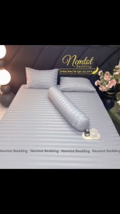 🆘SIÊU ĐẸP🆘 Bộ Ga Gối Cotton Sọc 3F Khách Sạn Sang Trọng Mềm Mịn Vỏ Gối Ôm Khóa Kéo_Nemtot Bedding