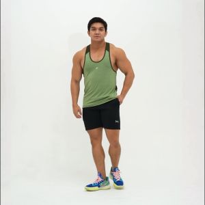 Flexzone Stringer Bodybuilding Tanktop Frigate Series Hitam FSS-026