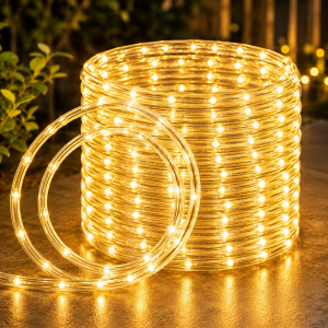 2pcs Solar LED Tube Rope Lights 8 Flashing Modes 7M-22M 50-200LED 6 Colors for Garden Patio Christmas Party Decor