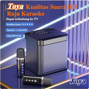 TOYA Speaker Bluetooth Karaoke 2 MIC Wireless Microphone Bluetooth Speaker Portable Stereo Mikrofon Nirkabel 2 Mic Suara 3D Dengan Kontrol Volume Kualitas Stereo Dan Baterai Terintegrasi - Lazada