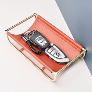 Creative Iron and Leather Storage Tray