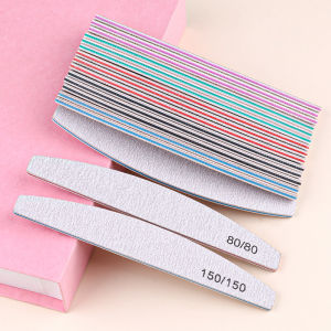 5Pcs/10Pcs Grey Nail File 80/100/150/180/240 Grit Boat Thick Sandpaper Professional Sanding Grinding Manicure Care Tool