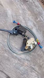 ปั้มเบรคบนเดิมพร้อมสายถักเอรินหัวแหวนยาว 36 นิ้ว สำหรับ โซนิคโนวา เวฟ100เก่า