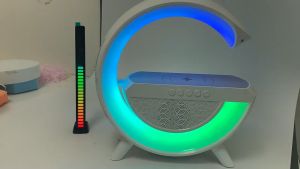 Sản Phẩm Loa BLUETOOTH H2K Không Dây Soundbar LED RGB Âm Thanh Vòm 3D Siêu Bass Cực Mạnh Kết Hợp Sạc Không Dây MagSafe Đèn Ngủ