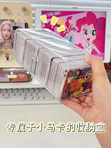 Card Display Box Game Organizer Transparent PlayCard Large Capacity Divider Multi Partition Portable Cover Stackable Dustproof Waterproof