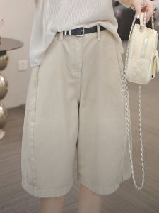 Floral Casual Five-Quarter Flared Pants Womens Summer Fashion Slimming Wide Leg High Waist Zipper Style Casual Trousers