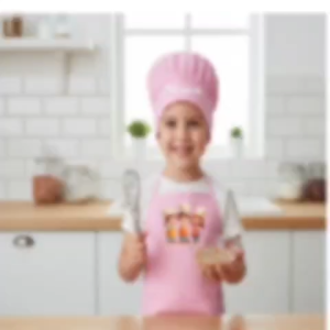 Topi Koki Anak Topi Chef Anak dan Celemek Custome Nama Suka suka