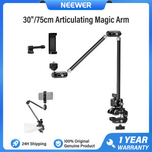 NEEWER 30"/75cm Magic Arm with Super Clamp Action Cam Mount Phone Holder UA056