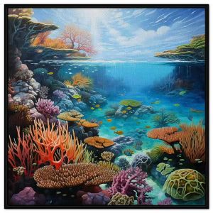 Tranh phong cảnh biển san hô. Tranh treo tường dán tường Canvas. CGI-228