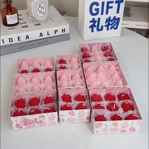 Set nến thơm tealight quả dâu tây Chillme phong cách Hàn Quốc dễ thương làm quà tặng sinh nhật decor trang trí