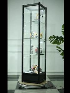 Home Use Lego Model Display Cabinet Dustproof Glass Showcase Toy Storage Shelf Aluminum Alloy Material Multi-Functional Mobile Rack