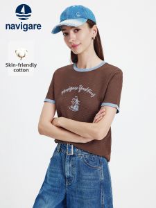 Navigare | Round Neck Short Sleeve Casual T-Shirt Women