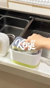 【RUMATIDY】KENJI Dispenser Sabun Spons Tekan Busa Wadah Spons Cuci Piring
