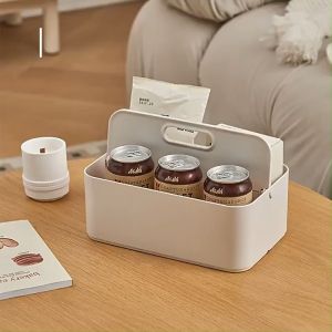 กล่องพลาสติก แบ่งช่อง แบบพกพา อเนกประสงค์ ขนาดใหญ่ สีขาว สําหรับใส่เครื่องเขียนนักเรียน ปากกามาร์กเกอร์ ปากกา เครื่องเขี