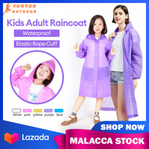 Kids Adult Raincoat Thick Waterproof Raincoat Quick Drying EVA Waterproof Reusable Transparent Rain Jacket Cute Cartoon Fashion Outdoor Hiking Rainsuit | JUSTGOOUTDOOR