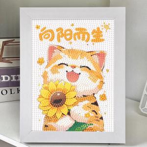 Bộ Đồ Thủ Công DIY Diamante Mèo May Mắn Đồ Chơi Trẻ Em Vật Liệu Dán Ngọc Trai Đồ Thủ Công Sáng Tạo Mosaic Dán