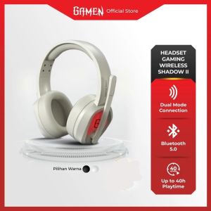 Headset Bluetooth 5.3 Gaming Gamen Shadow II RGB Light Original Bergaransi Shadow 2