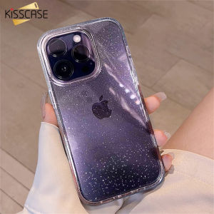 KISSCASE Acrylic Glitter Clear Case For iPhone15 14 Pro Max 13 12 Mini 11 Pro Max XS Max XR X Armor Bumper Phone Transparent Cover Shockproof Back Cover Case
