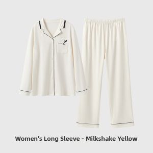 EMXEE | Built-in Pads Cotton Sleepwear Long Sleeve