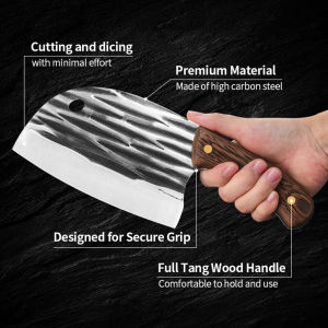 Japanese Chefs Knife Stainless Steel Meat Chopper Knife Mongolian Knife Double-Edged Fruit Knife For Outdoor Camping