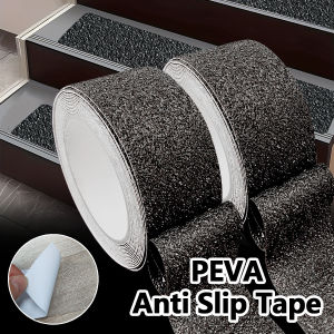 Anti-Slip Safety Tape PEVA Material with Gravel pattern Waterproof Rubber Adhesive for Indoor/Outdoor Use on Plastic Surfaces