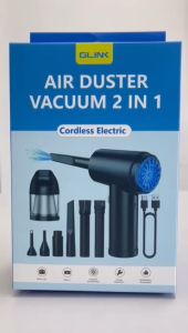 GLINK Compressed Air Duster and Vacuum 3 in 1 Cordless Vacuum Cleaner Handheld Wireless Air Blower Duster VC06BK VC07BK