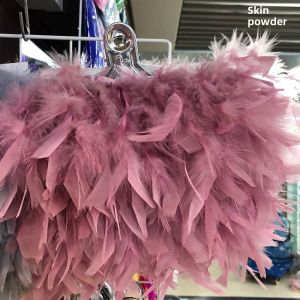 Turkey Feather Shredded Piece Bag Cloth Edge Feather Cloth Edge Stage Performance DIY Feather Ornaments Clothing Accessories 1 M