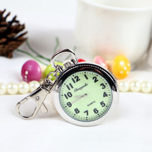 Large Dial Luminous Clear Large Digital Mens and Womens Pocket Watch Keychain Pocket Watch for Student Exams Quartz Watch
