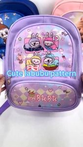LABUBU childrens schoolbag elementary school students schoolbag girls backpack boys cute cartoon shoulder bag
