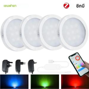 Tuya Zigbee สมาร์ท RGB LED ภายใต้ตู้ Closet Light เคาน์เตอร์ครัวเฟอร์นิเจอร์โคมไฟชุด 12V fr SmartThing Google Assistant Alexa