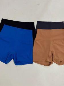 กางเกงขาสั้นเอวสูงสีพื้นสำหรับผู้หญิง กางเกงขาสั้นทรงตรงลำลองฤดูร้อน 2024 กางเกงขายาวทรงตรงเอวสูงสำหรับผู้หญิง