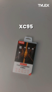 Tylex XC95 2-For-3 Fast Charging Cable Two For Three USB-A + TYPE-C to TYPE-C x2 + iOS Metal Shell Turbo Power Engine Anti Bending