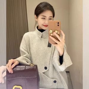 WANGGONGZHU | Elegant Loose Herringbone Fashionable Coat