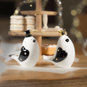 จิตรกรรมตัวกระต่ายดาวโลหะชุบทองเซรามิก จิตรกรรมตัวนก ตกแต่งบ้าน สไตล์สวีเดน จัดวางบนตู้ทีวี ชั้นวางเครื่องดื่ม