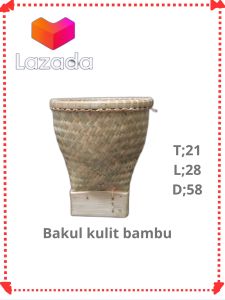 bakul nasi mini/tempat nasi dari bambu/bakul tali rotan