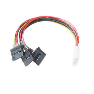 IDE Molex 4Pin Male to SATA Female Splitter Cable 1 to 3 Extend Convert Wire PC Computer Hard Disk Power Cord Adapter