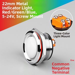 LANBOO | Waterproof Dual-Color & Tri-Color Metal Indicator Light 24V
