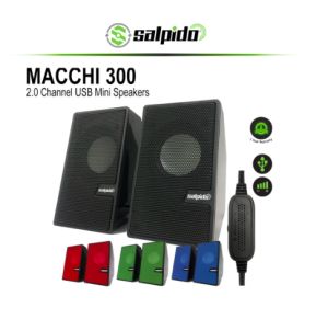 Salpido Macchi 300 2.0 Channel USB+3.5 line in Powered Speaker ( READY STOCK )