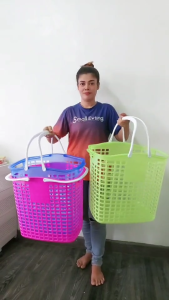 Small Evting ตะกร้าผ้าจัมโบ้ หูหิ้วแข็งแรง จุได้เยอะ No.906A 3 สี ตะกร้าซักรีด อย่าลืม !! กดติดตามร้าน "รับส่วนลดเพิ่ม" ตะกร้าใส่ของอเนกประสงค์ ตะกร้าใส่ของ