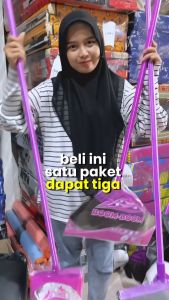 PAKET SPESIAL ALAT KEBERSIHAN 3 IN 1 (SAPU IJUK PEL COTTON UK. 20 DORONGAN AIR) | SET SAPU