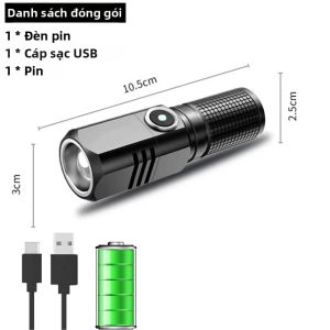 ESMARTER | Đèn Pin LED Đa Năng Có Đế Từ Tính Ánh Sáng Tím Đèn Chiếu Sáng Khẩn Cấp Chống Nước Sạc Lại Được Dùng Cho Bảo Trì
