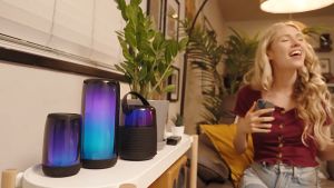 (Mega Sale) KTV Wireless Speaker Y1 Portable Karaoke 360° Sound Speaker Mini Bluetooth Speaker RGB Light Home Family