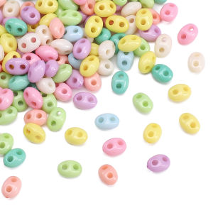 ลูกปัดอะคริลิค6X4มม. หลากสีสัน100/200ชิ้นเสน่ห์จมูกหมูรูคู่สำหรับทำเครื่องประดับทำเครื่องประดับต่างหูสร้อยคอ DIY สร้อยข้อมือ