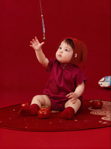 Jelly Baby | Bodysuit Trẻ Em Màu Đỏ Mặc Mùa Hè