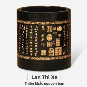 YUBAOGE | Bộ Giữ Bút Đục Từ Trúc Thiên Nhiên Đa Năng Dung Lượng Lớn Sáng Tạo Phong Cách Cổ Điển Trung Quốc Có Thể Đặt Kèm Lời Nhắn