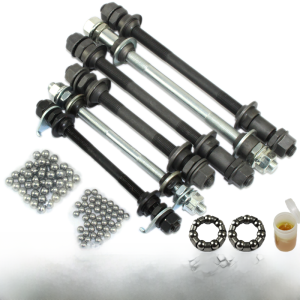 Ordinary Bicycle Shaft Ball Flower-Drum Axis Core Rod Central Shaft Screw Rod with Beads Solid Mountain Bike Front and Rear Axle