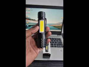 Portable COB LED Torch Light – Rechargeable Super Bright Pocket Size Flashlight with Clip for Outdoor Camping & Emergency