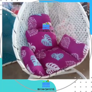 Ayunan Gantung Rotan Sintetis Fullset Lengkap