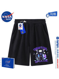 NASA Joint Titan TV Monitor Summer New Arrival Handsome Sports Men Kids Pure Cotton Half Length Short Pants