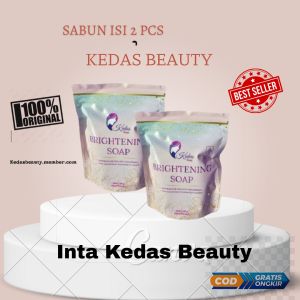 [ NEW KEMASAN ] Sabun Kedas Beauty ( ISI 2 PCS ) Sabun pencerah wajah & badan | Bisa dipakai untuk bumil / Busui | Brightening Soap Kedas Beauty | KEDASBEAUTY ORIGINAL | Order 2 Harga Lebih hemat | Isi 2